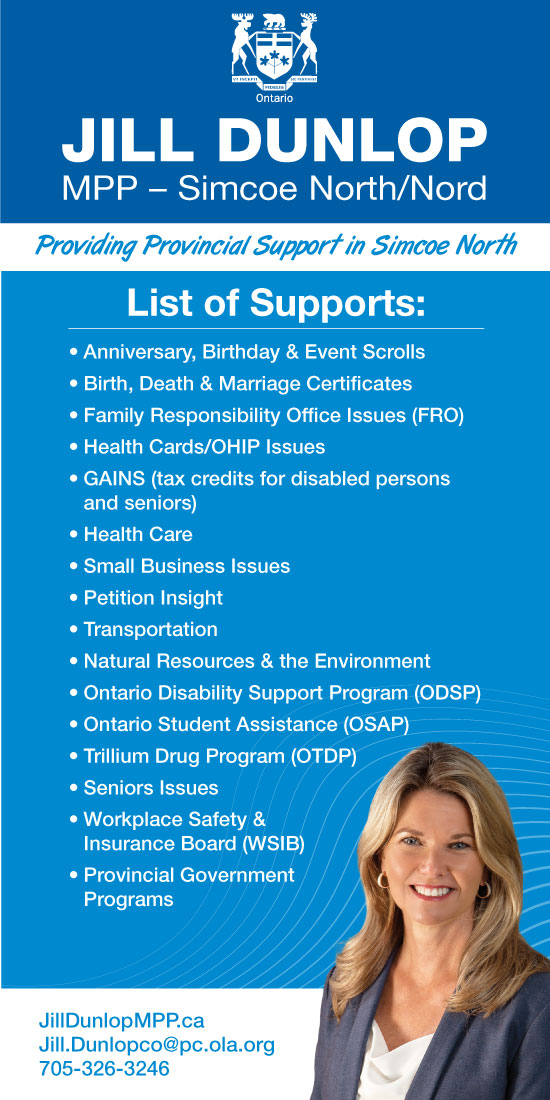 Summer Information and Updates from Jill Dunlop MPP | North Simcoe life